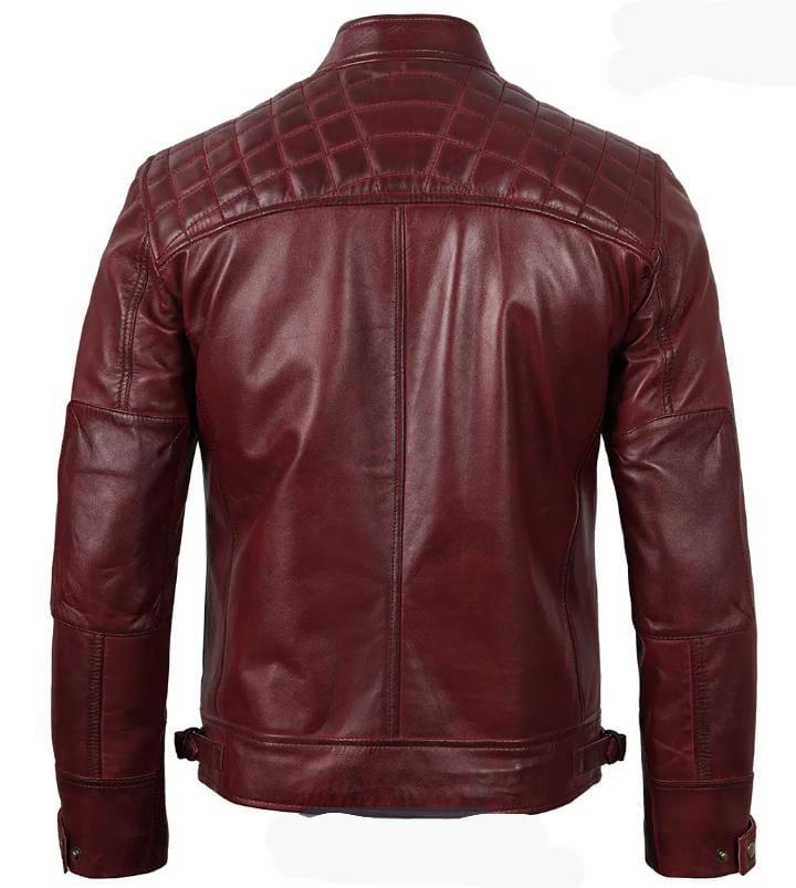 Men's Leather Jacket - Magnificent Burgundy Style