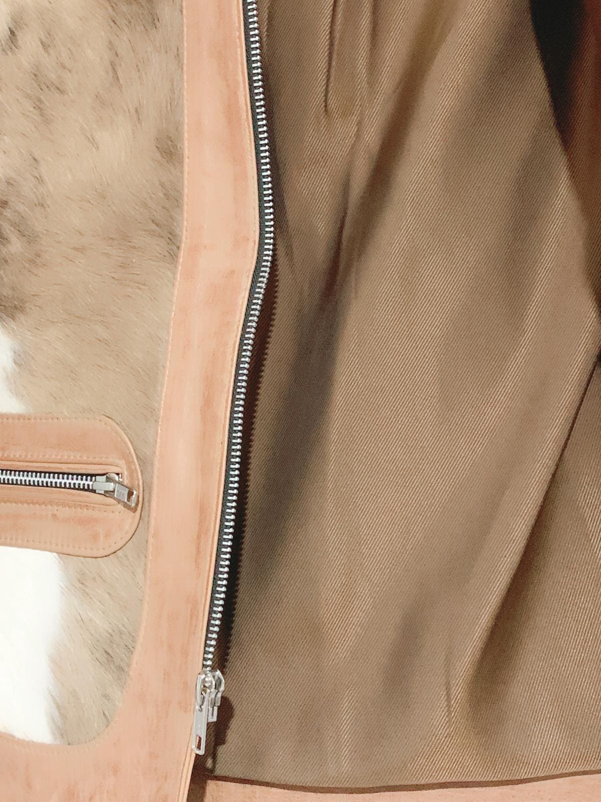 Rustic Chic Women's Leather Jacket with Cowhide Panels