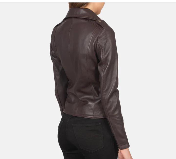 Women's Leather Jacket - Midnight Ember Elite Edition