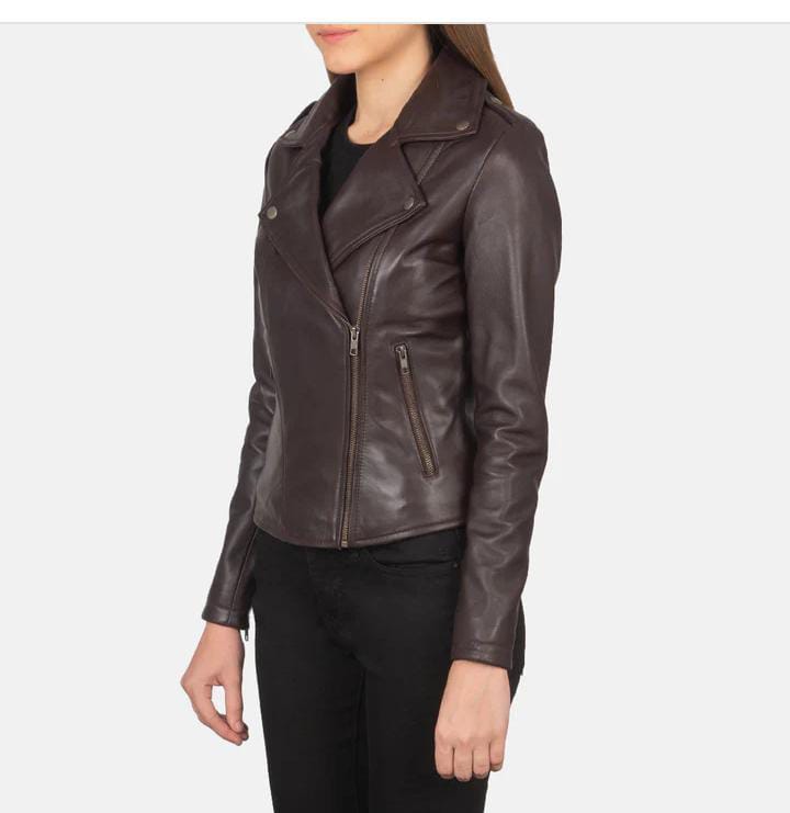 Women's Leather Jacket - Midnight Ember Elite Edition