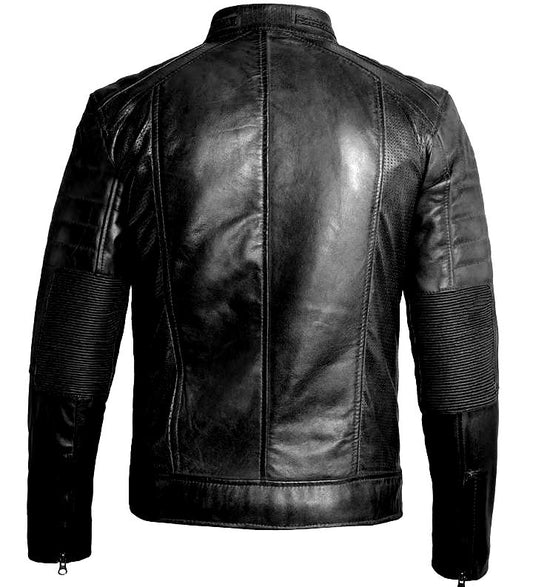 Classic Black Leather Jacket for Men – Stylish & Durable