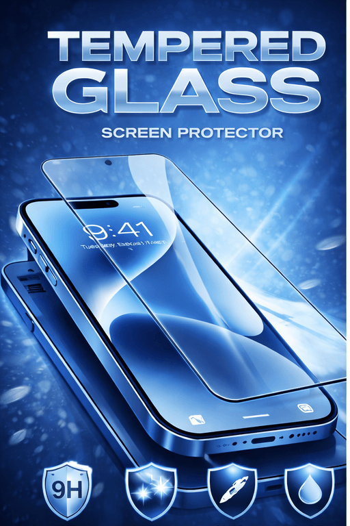 iPhone 15 Screen Protector – 9H Tempered Glass, Anti-Scratch & HD Clear