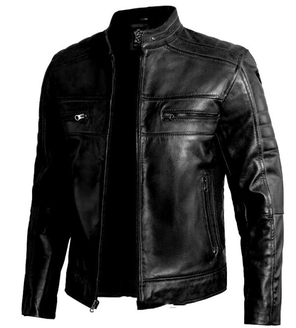 black leather jacket for men